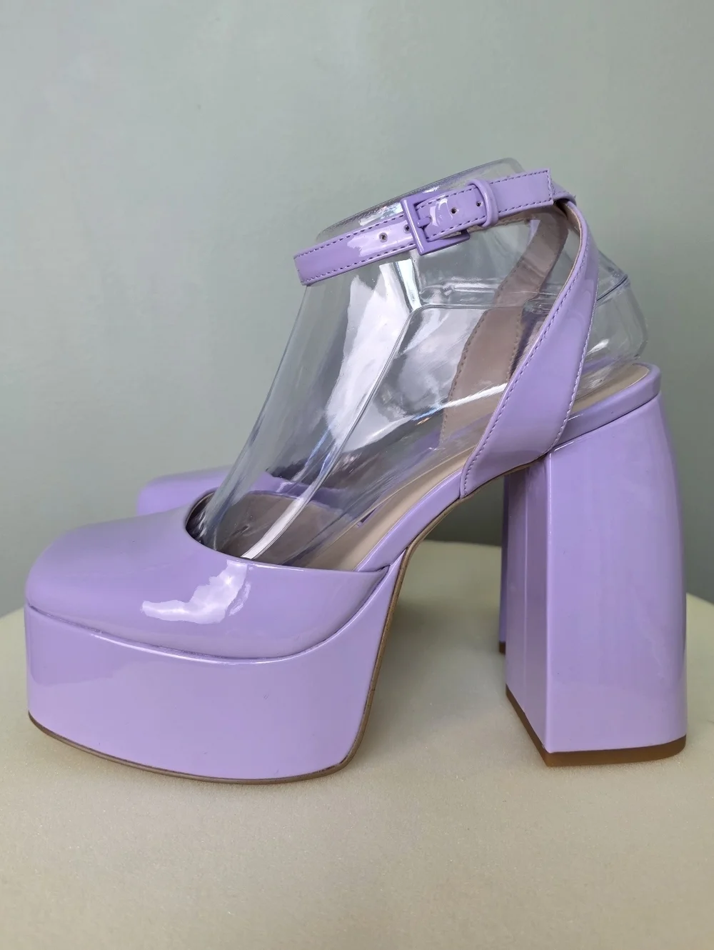 ​BP. Danni Platform Pump Square Toe, Lilac Purple – Size 7.5M - Great Condition!